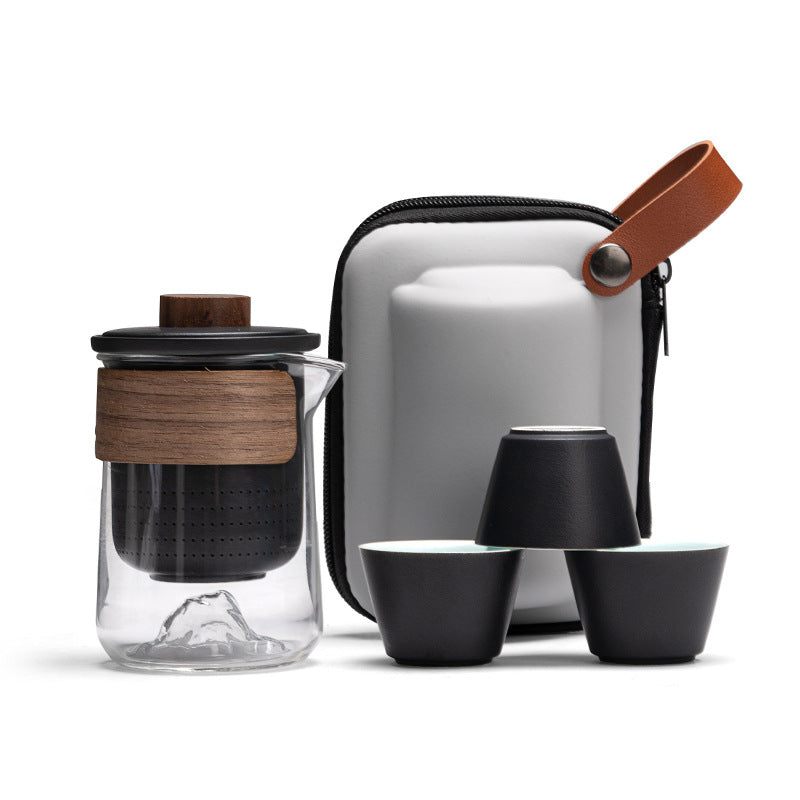Portable Storage Travel Tea Set Small Set Simple Kung Fu Tea Set Brewing Tea Cups Outdoor Portable Guanshan Quick Cup - Sip & Quench