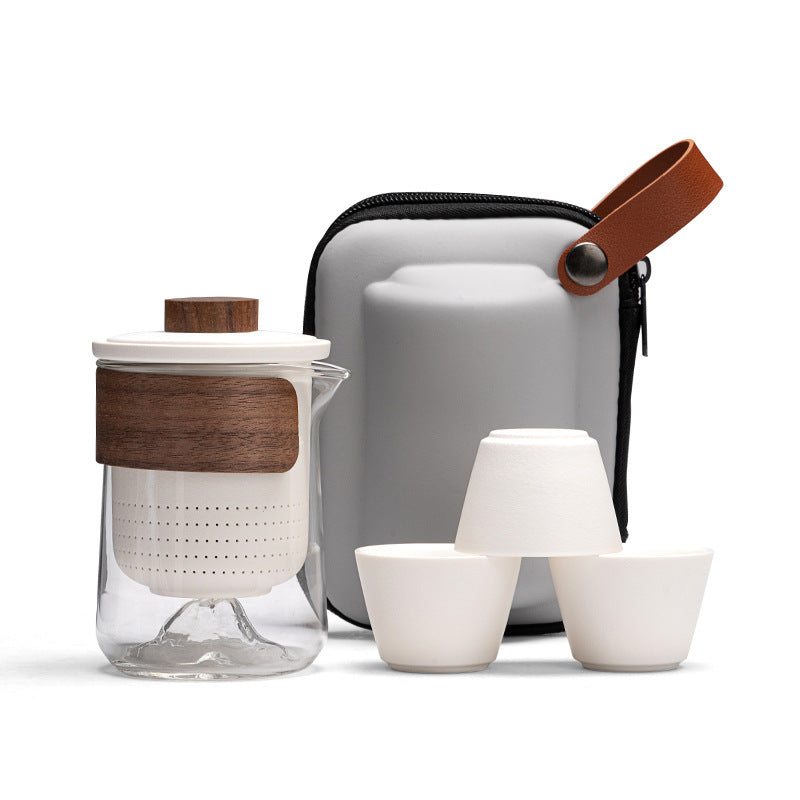 Portable Storage Travel Tea Set Small Set Simple Kung Fu Tea Set Brewing Tea Cups Outdoor Portable Guanshan Quick Cup - Sip & Quench