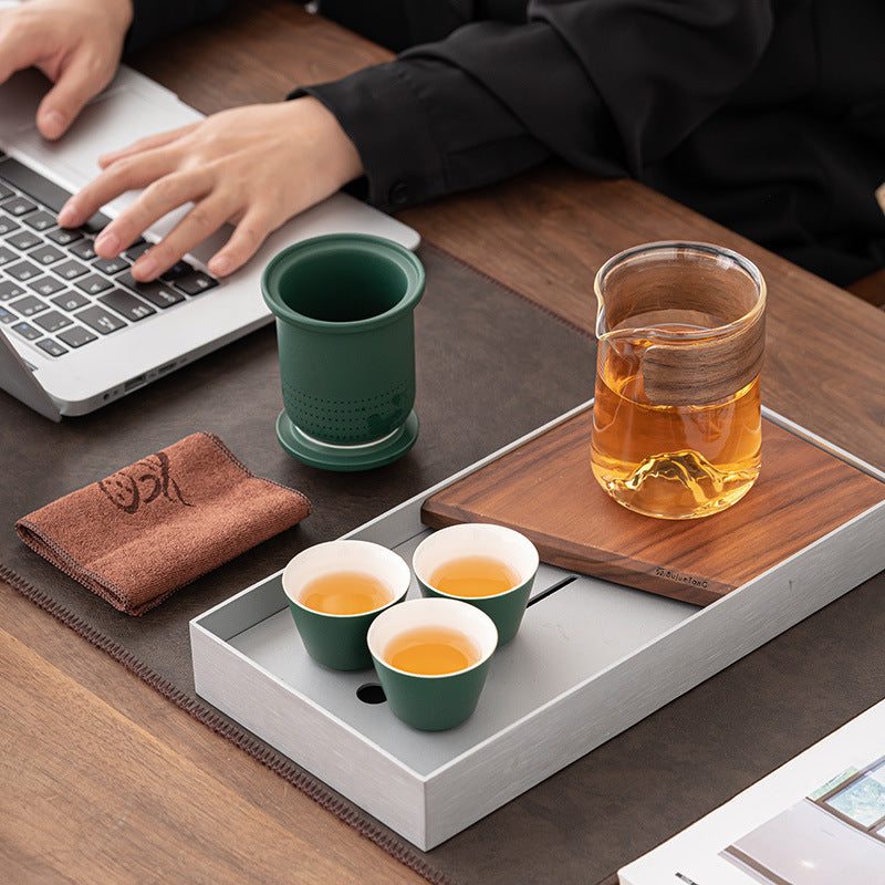 Portable Storage Travel Tea Set Small Set Simple Kung Fu Tea Set Brewing Tea Cups Outdoor Portable Guanshan Quick Cup - Sip & Quench