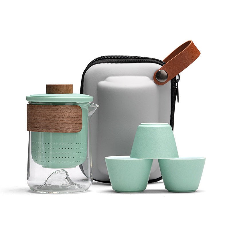 Portable Storage Travel Tea Set Small Set Simple Kung Fu Tea Set Brewing Tea Cups Outdoor Portable Guanshan Quick Cup - Sip & Quench