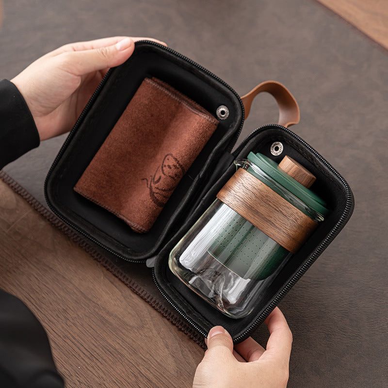 Portable Storage Travel Tea Set Small Set Simple Kung Fu Tea Set Brewing Tea Cups Outdoor Portable Guanshan Quick Cup - Sip & Quench