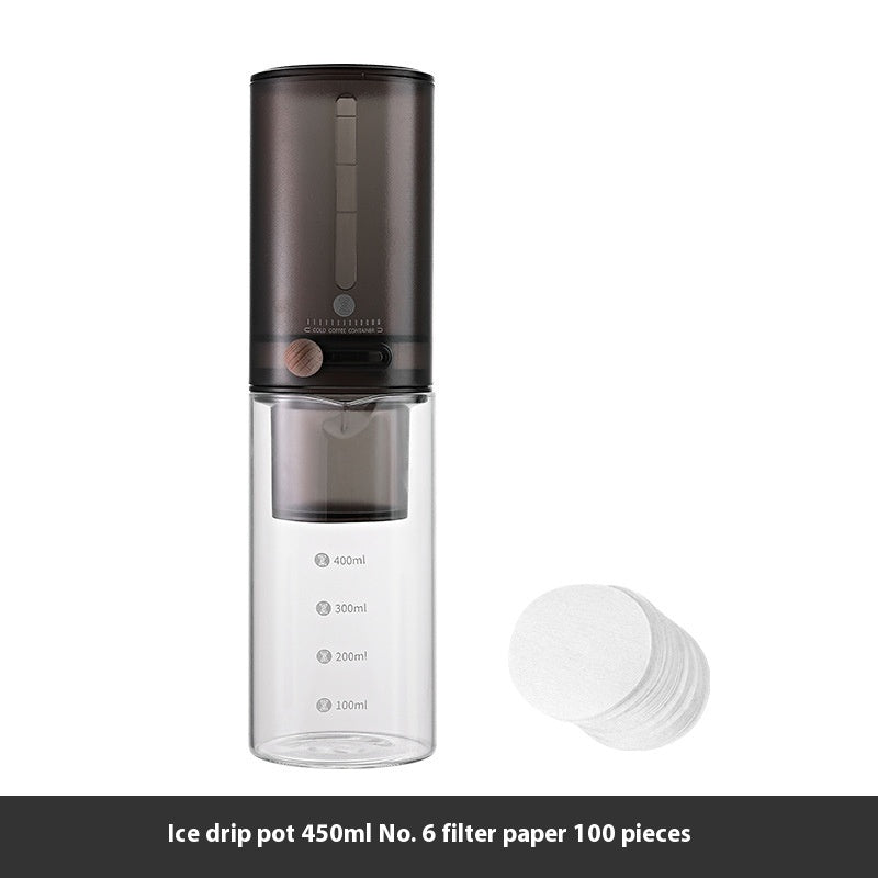 Ice Drip Coffee Pot Glass Household Drip-in Filter Extraction Pot