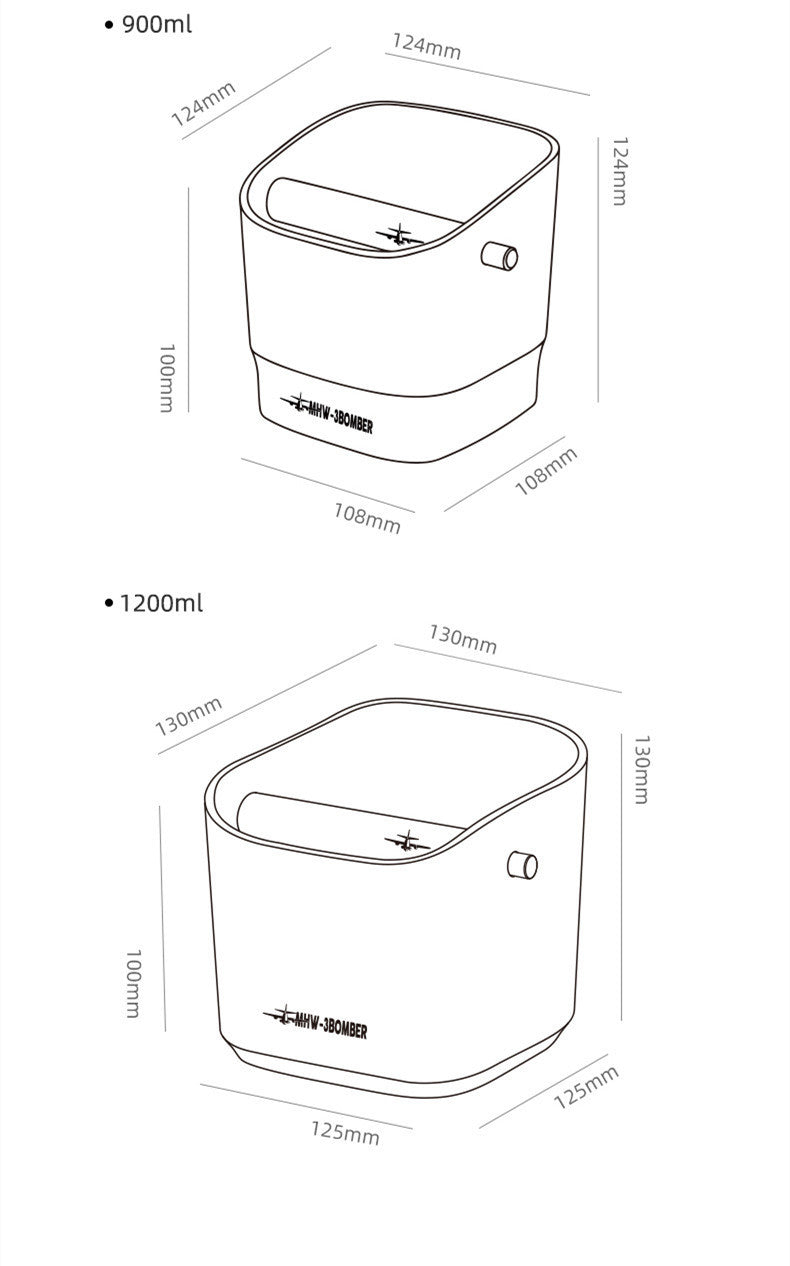 Italian Coffee Knock Box – Waste Powder Grounds Container for Espresso Machines