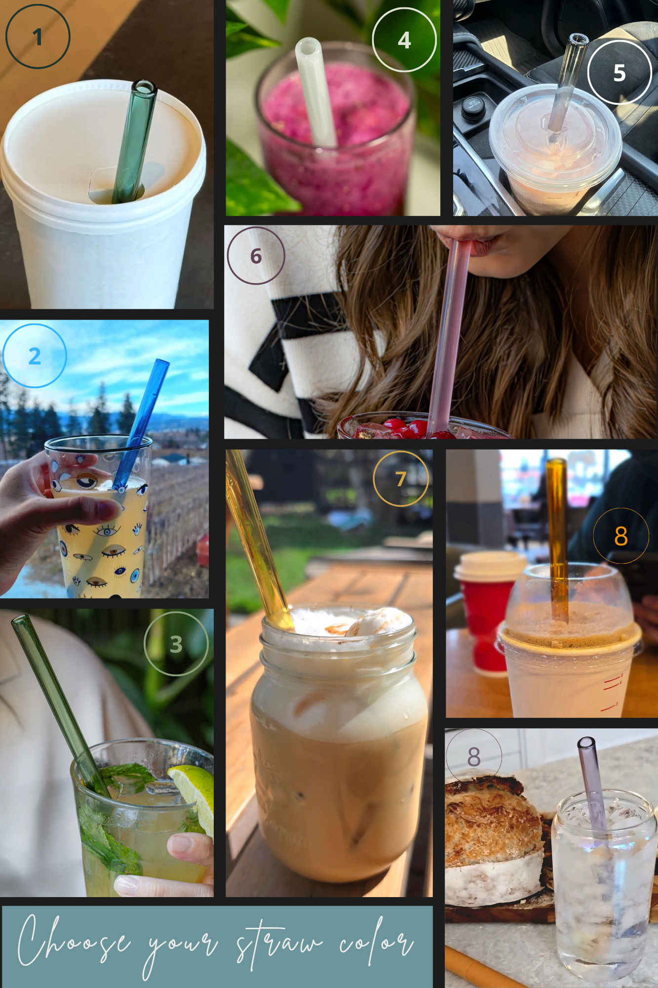 Create Your Own Set - Reusable Glass Straws with Case