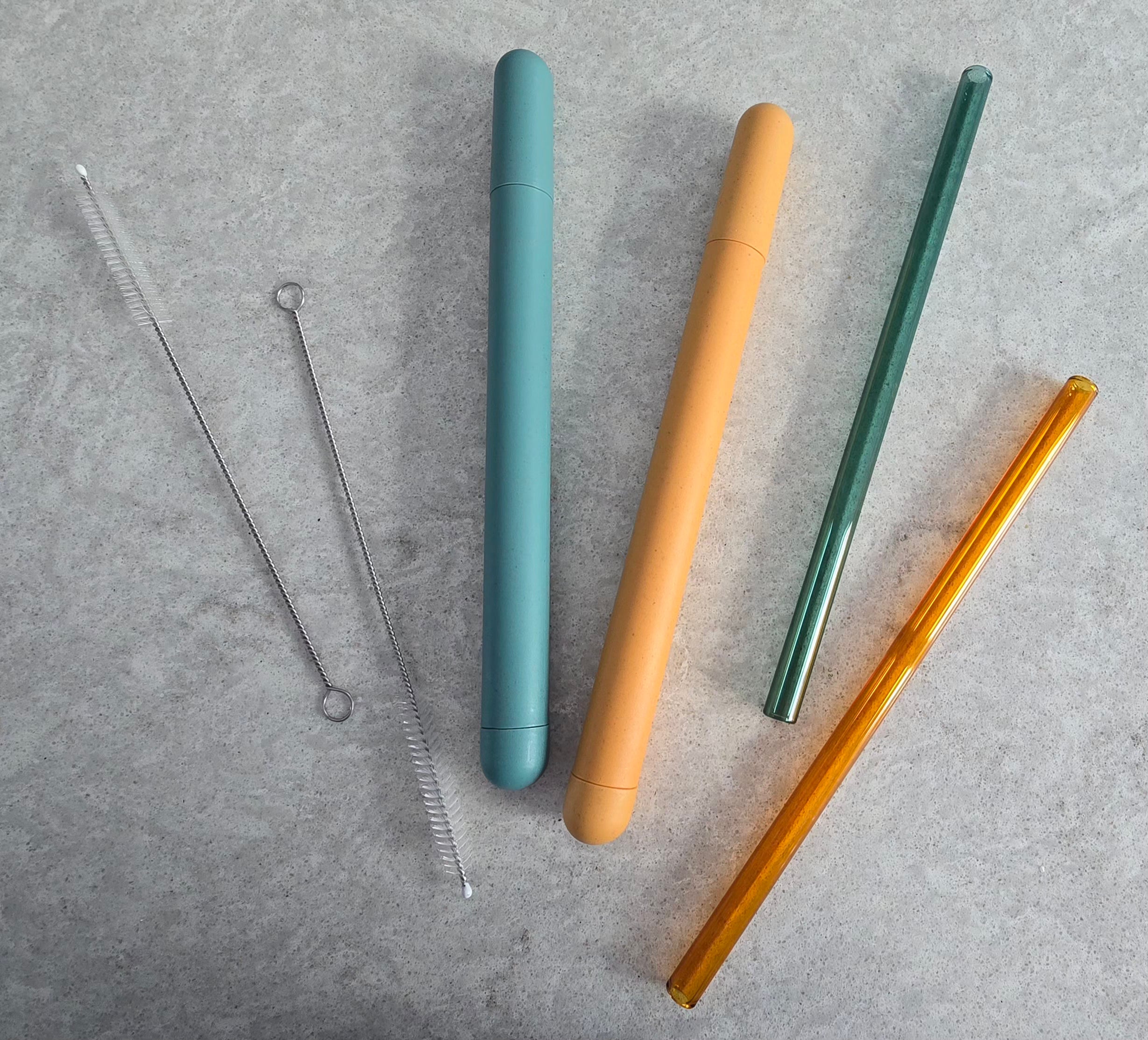 Sip & Quench Limited Holiday Edition Portable Glass Straw Set (Set of 2)