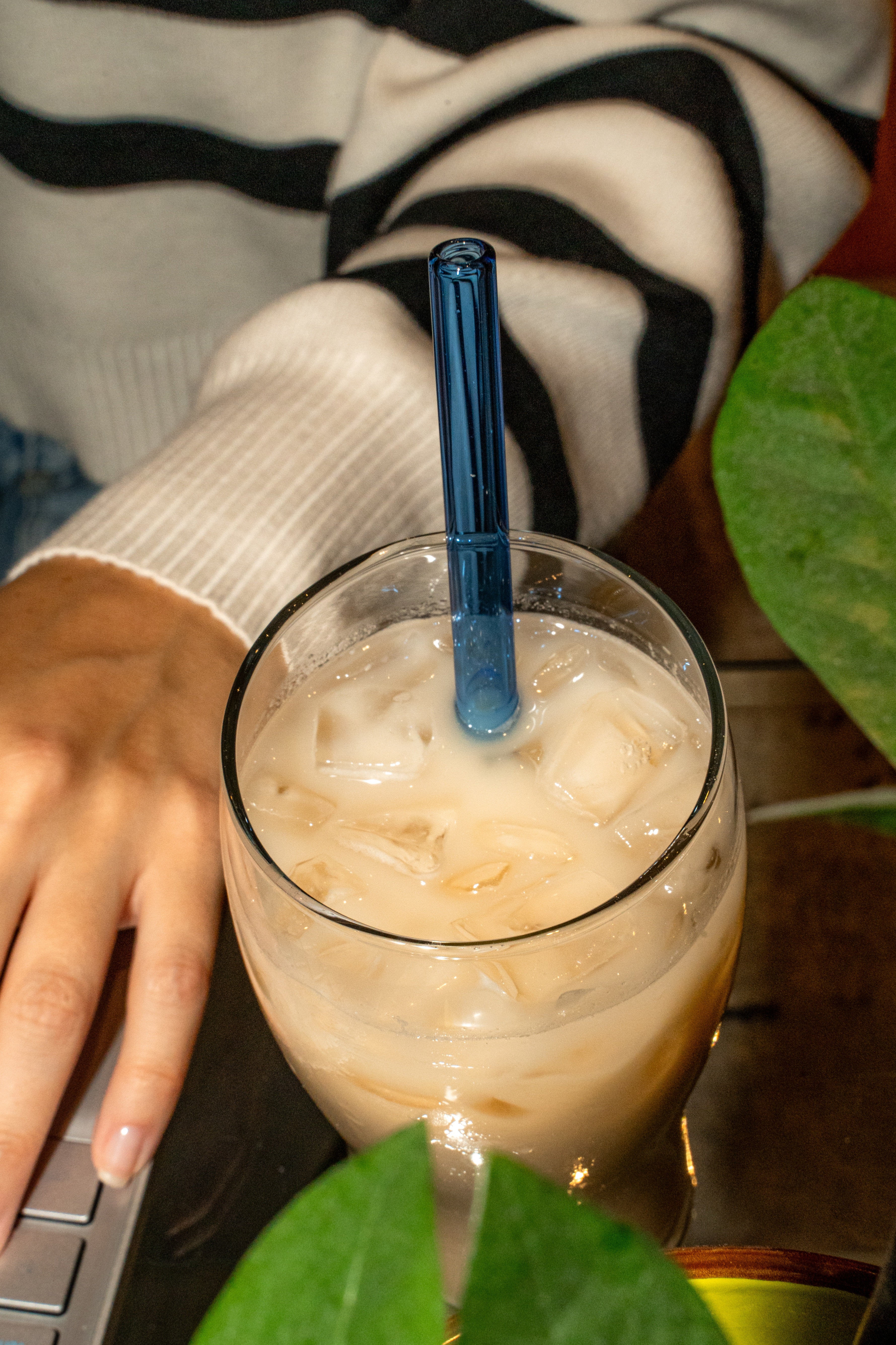 Set of 2 Glass Straws with Case & Cleaning Brush - Neutral for him