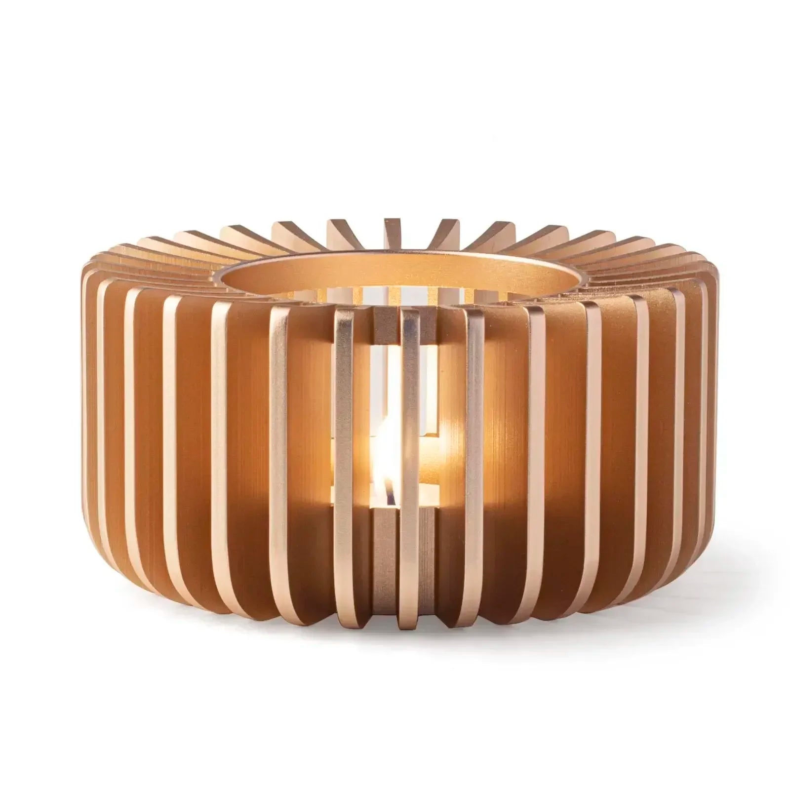 Gold Teapot Warmer with Candle – Hollow Aluminum Alloy Base for Glass Teapots, Coffee, Milk & Tea – Elegant Tea Light Heater Stand for Home or Office Use