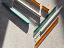 Portable Glass Straw Sets - Teal / Amber